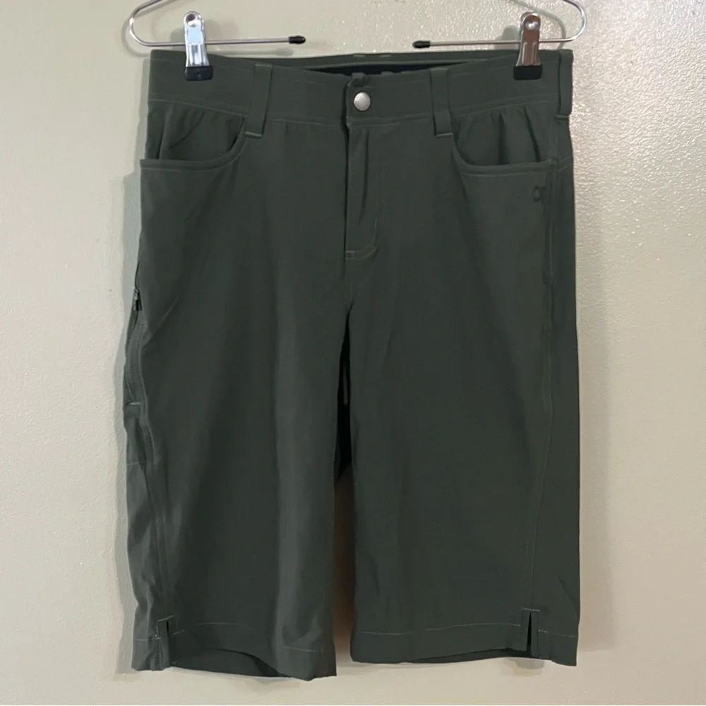 Outdoor  Research Women’s Hiking Camping  Green Shorts Nylon Size 2
